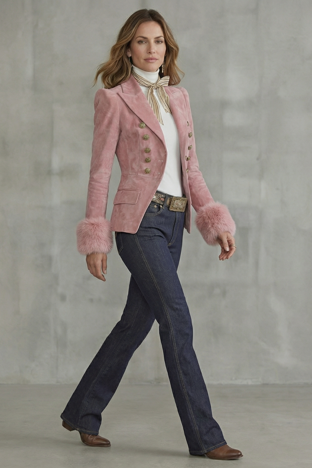 Élouren – Tailored slim fit elegance – Suede blazer