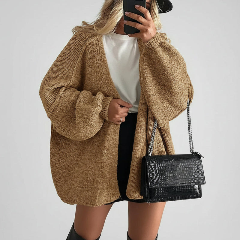 Milvaly|Oversized Chunky Knit Cardigan