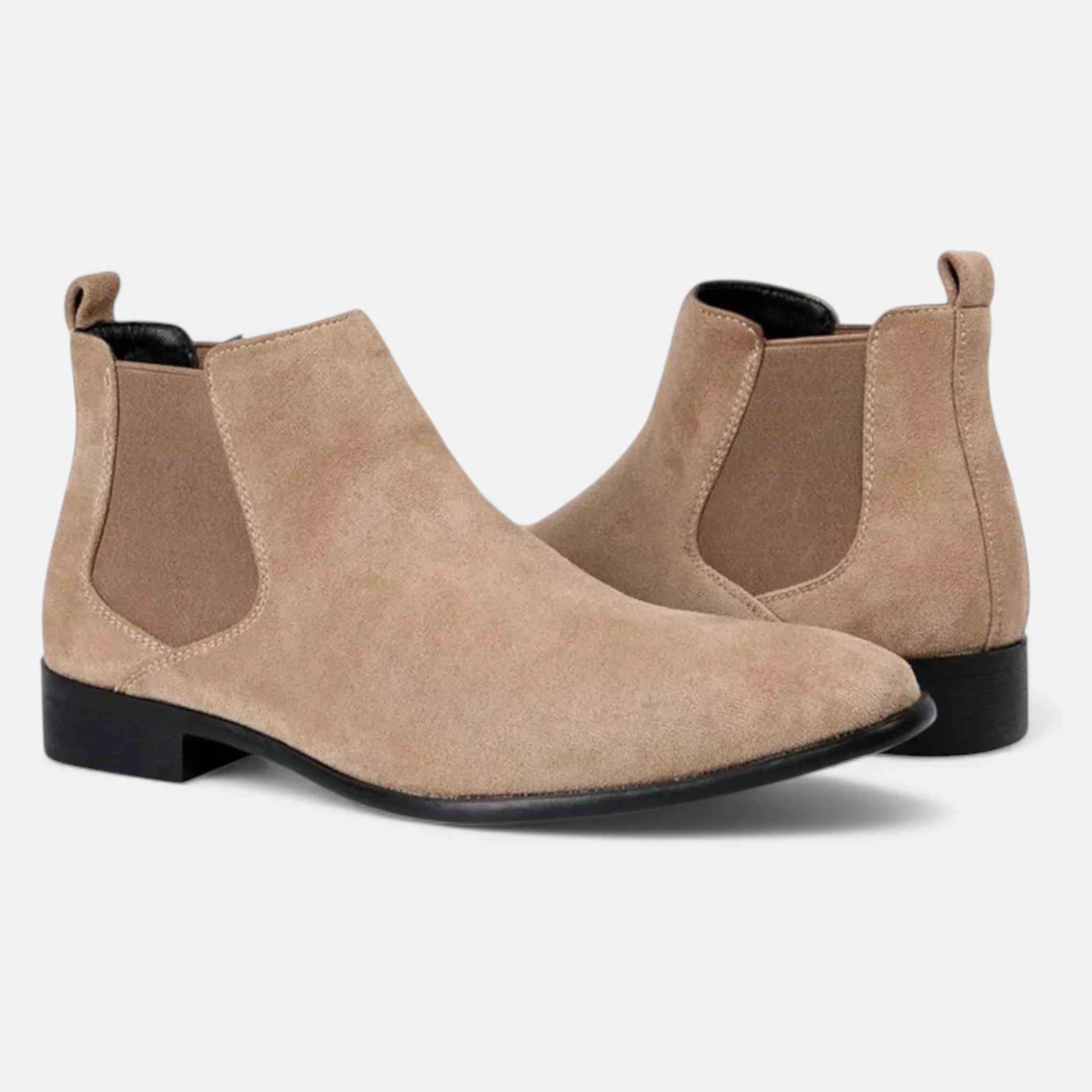 Milvaly | Men’s Suede Chelsea Boots – Square-Toe Refinement