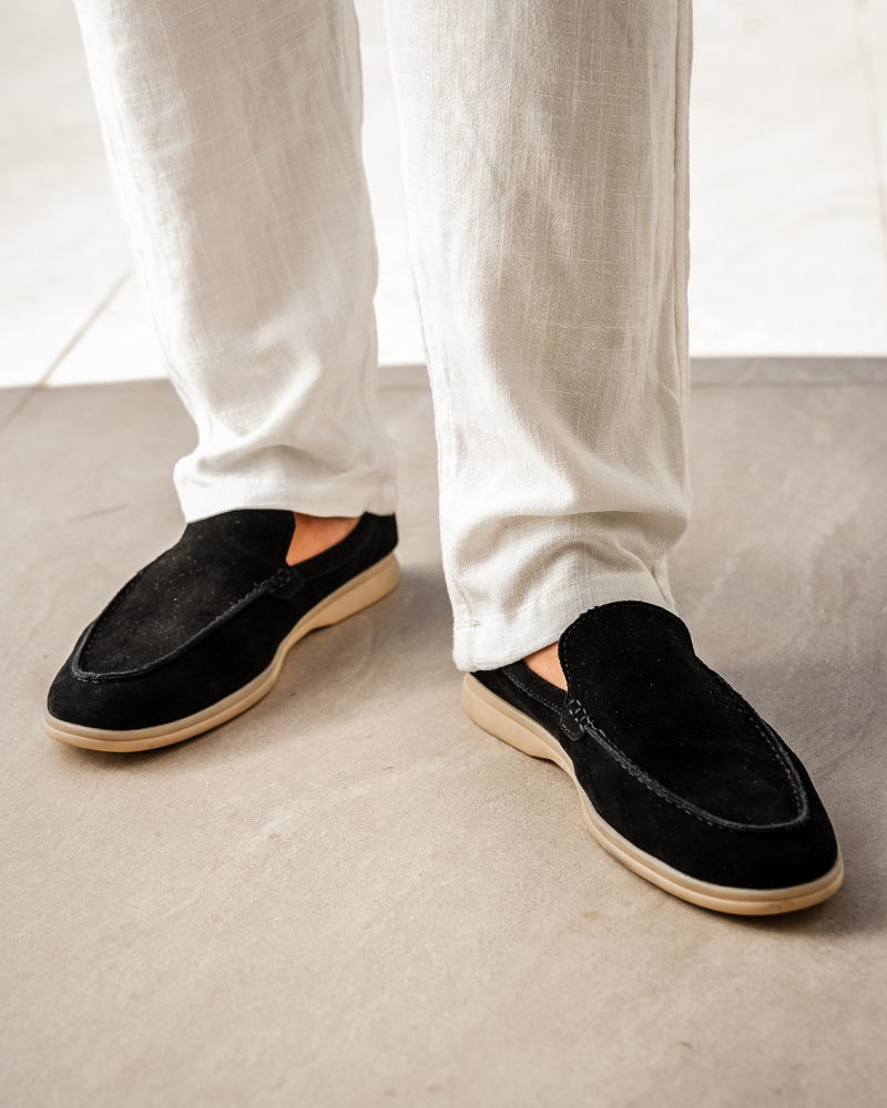 Classic Suede Loafers with an Elegant Touch