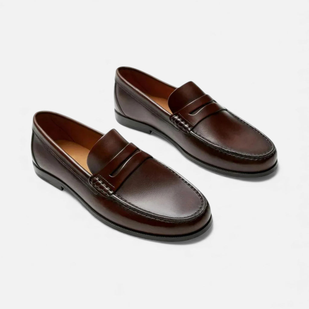 Milvaly | Men’s Leather Penny Loafers – Timeless Heritage