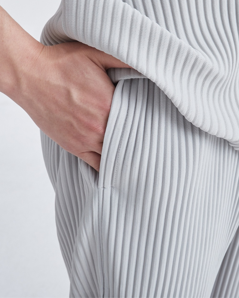Textured Cotton Trousers