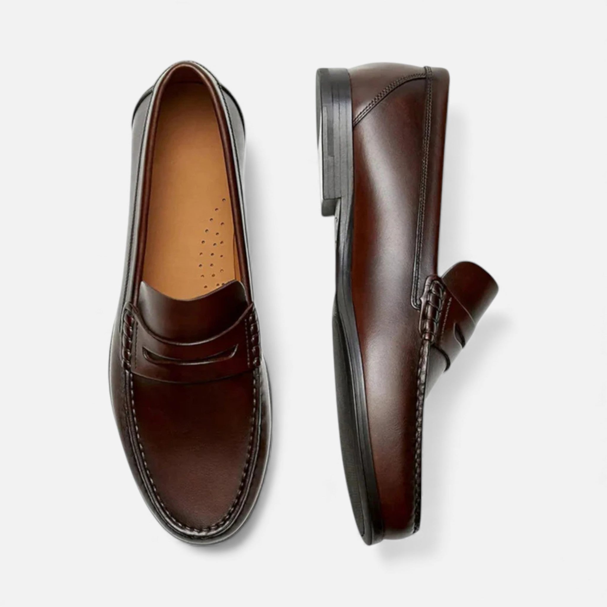 Milvaly | Men’s Leather Penny Loafers – Timeless Heritage