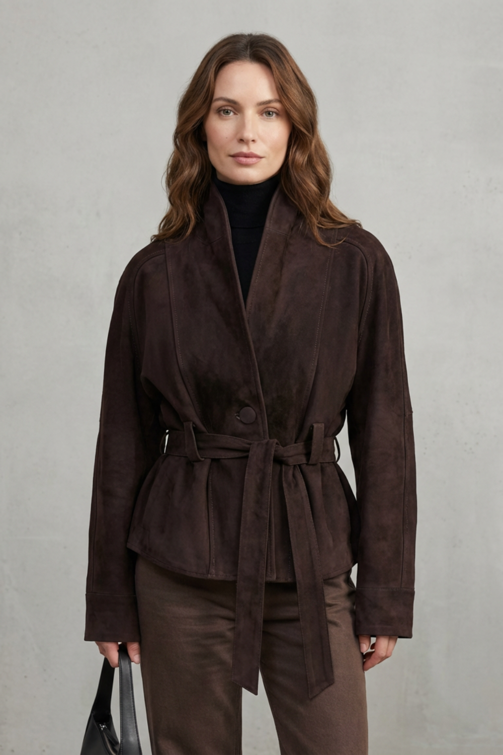 Alette – Cropped Double-Breasted Wool Jacket – French Elegance