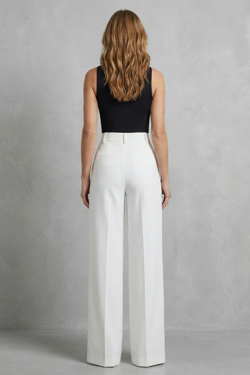Elozane – Tailored pleats – High-waist wide-leg trousers