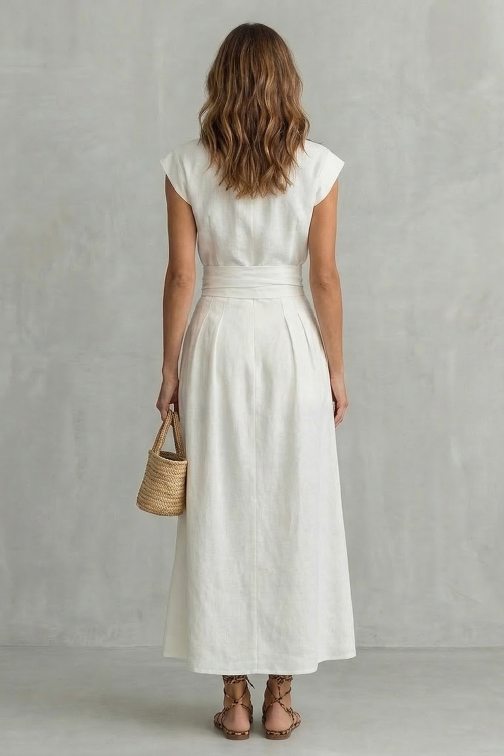 Elvarenne – Refined waist detail – Maxi dress