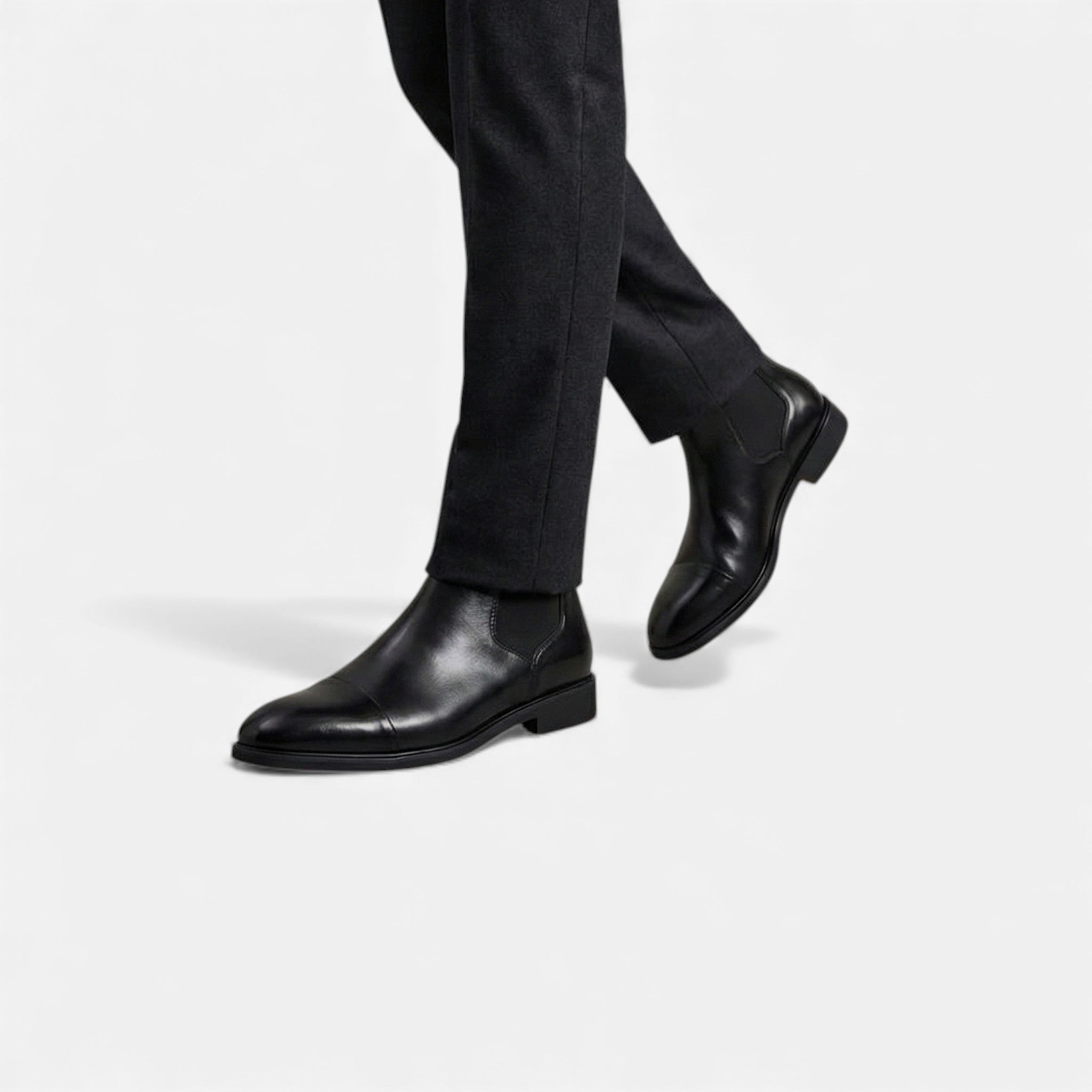 Milvaly | Men’s Leather Chelsea Boots – Cap-Toe Heritage