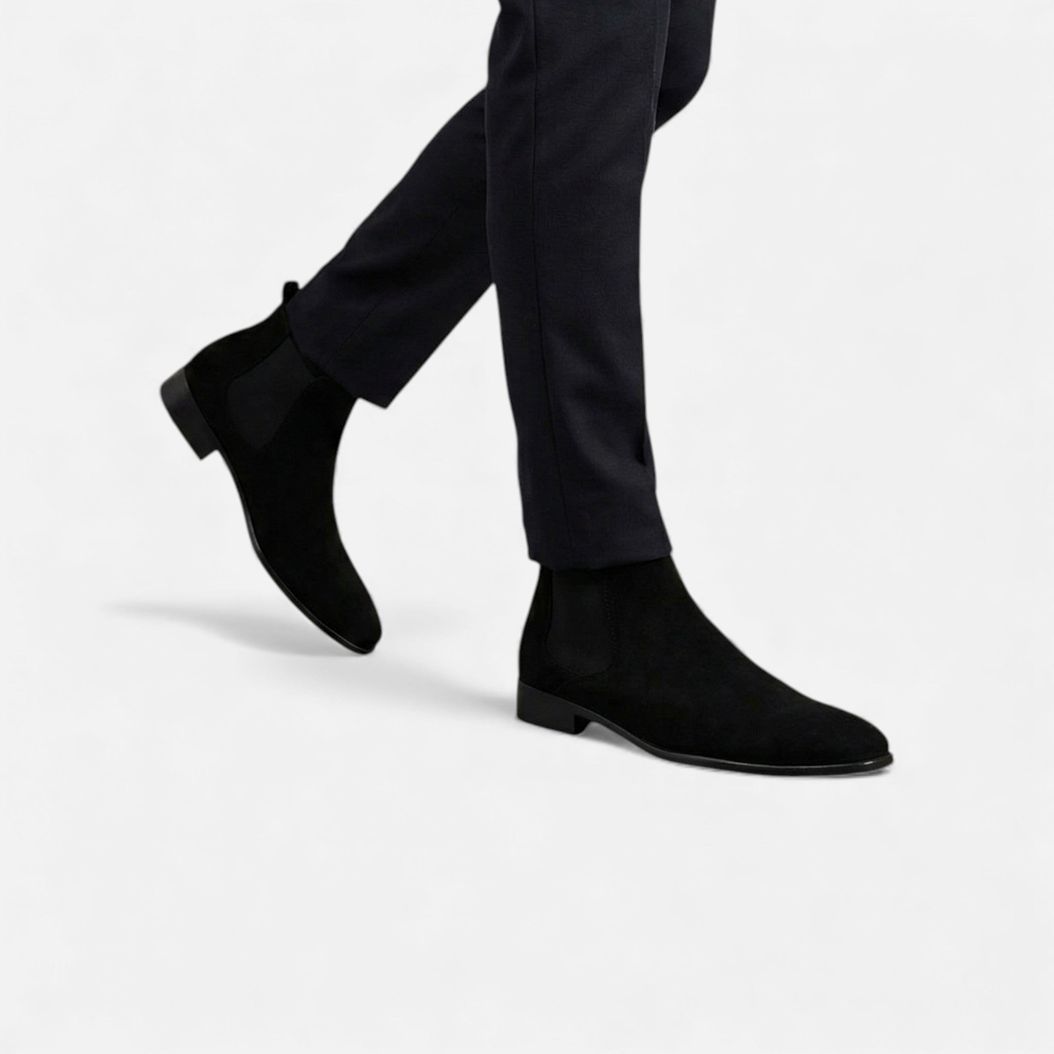 Milvaly | Men’s Suede Chelsea Boots – Square-Toe Refinement