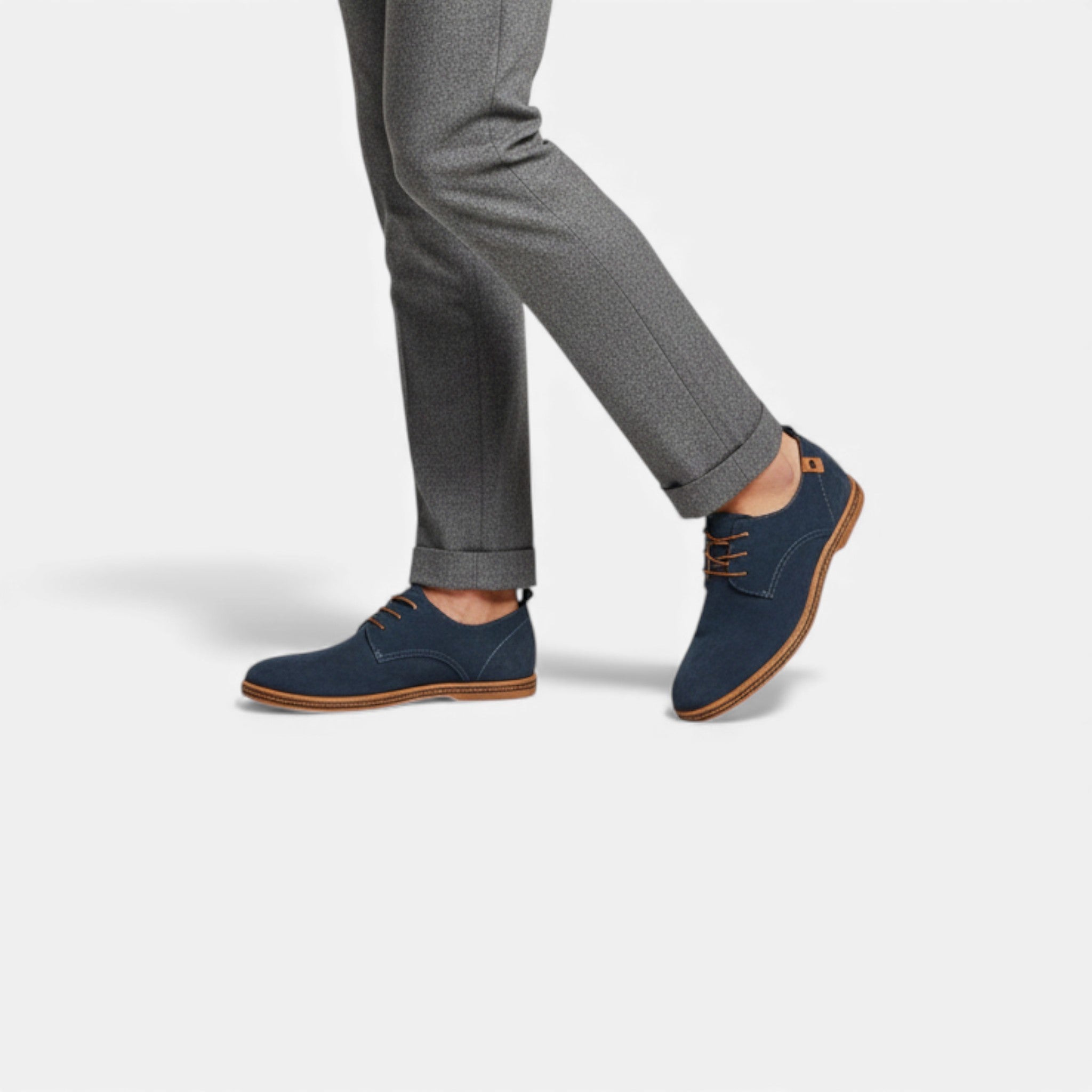 Milvaly | Men’s Vegan Leather Derby – Timeless Suede Style