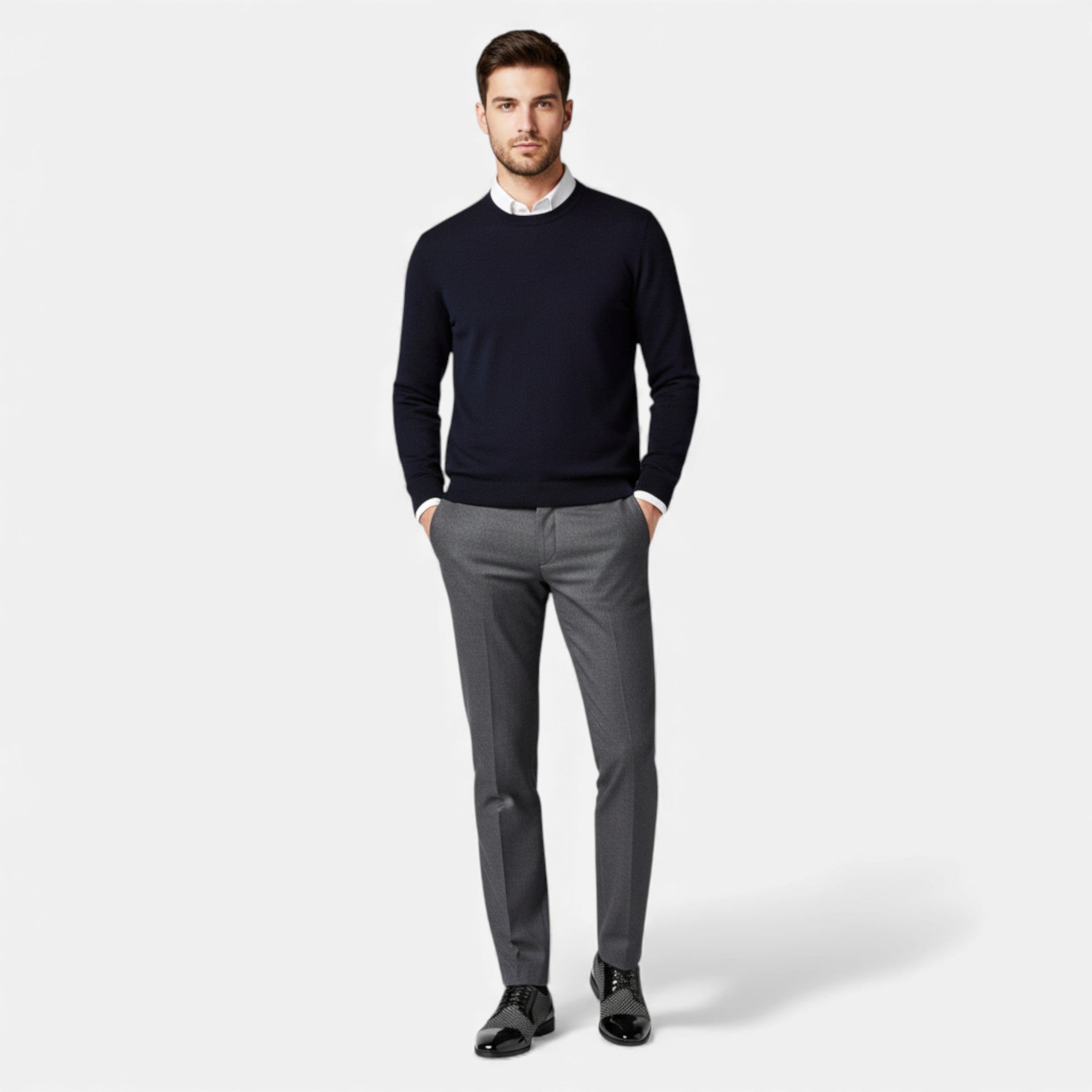 Milvaly | Men’s Oxford Wedding Shoes – Contrast Leather Elegance