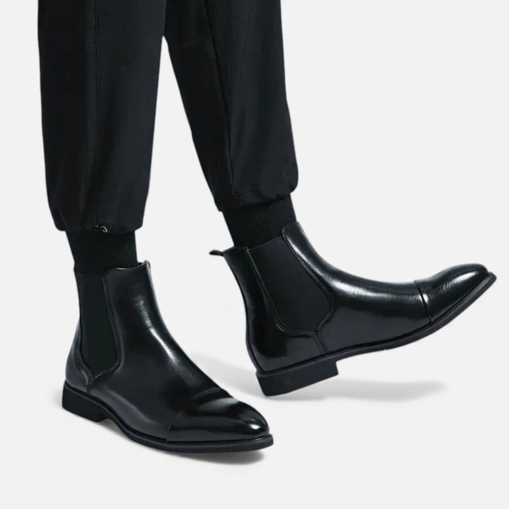 Milvaly | Men’s Chelsea Boots – Gloss Leather Elegance