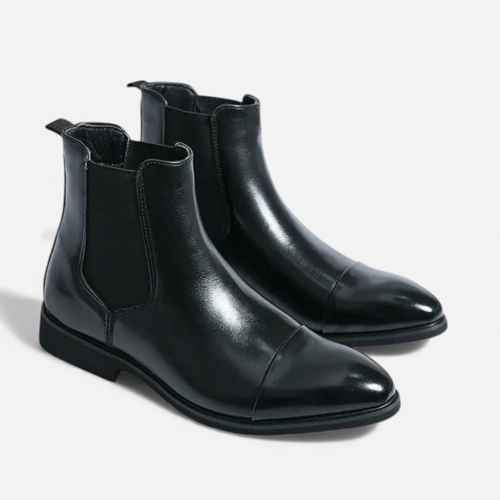 Milvaly | Men’s Chelsea Boots – Gloss Leather Elegance