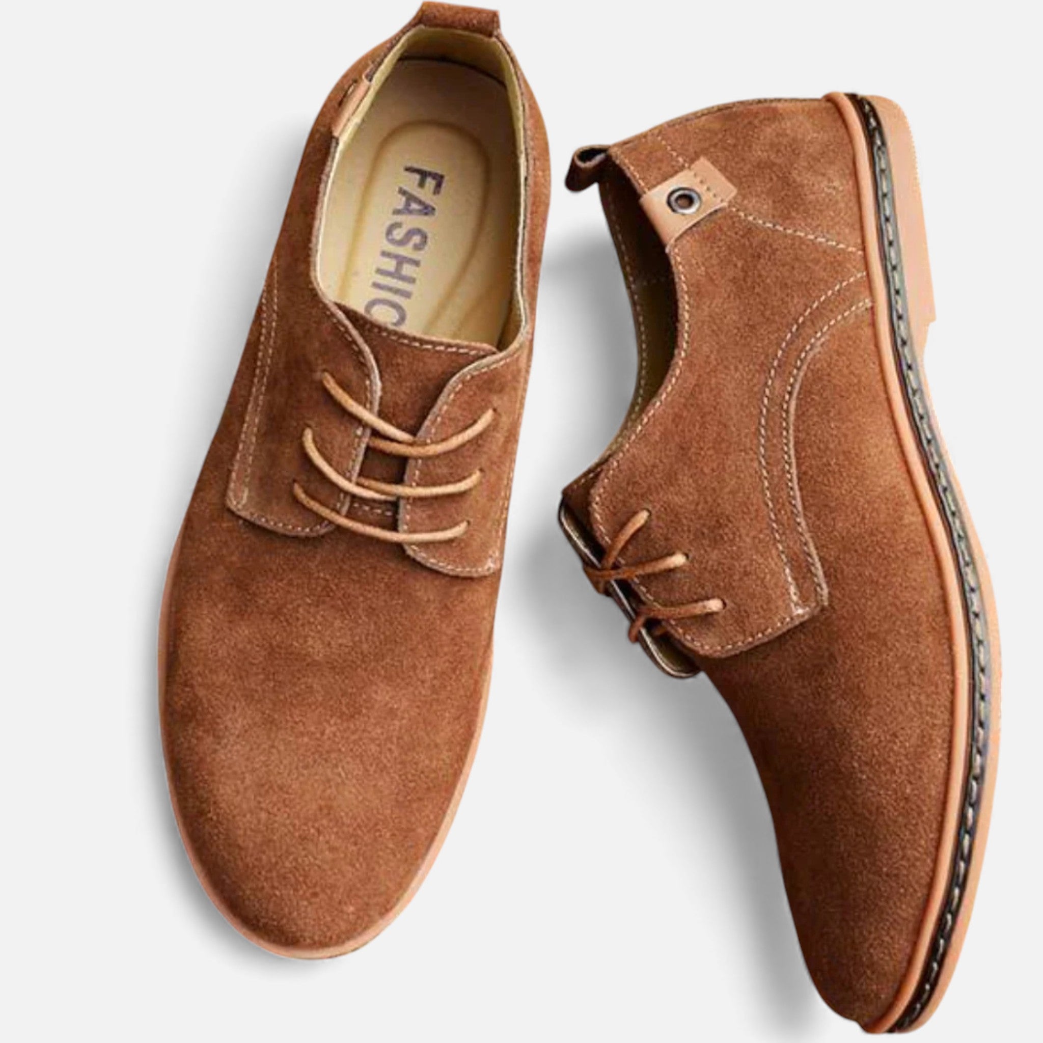 Milvaly | Mens Vegan Leather Derby Shoes Suede Finish