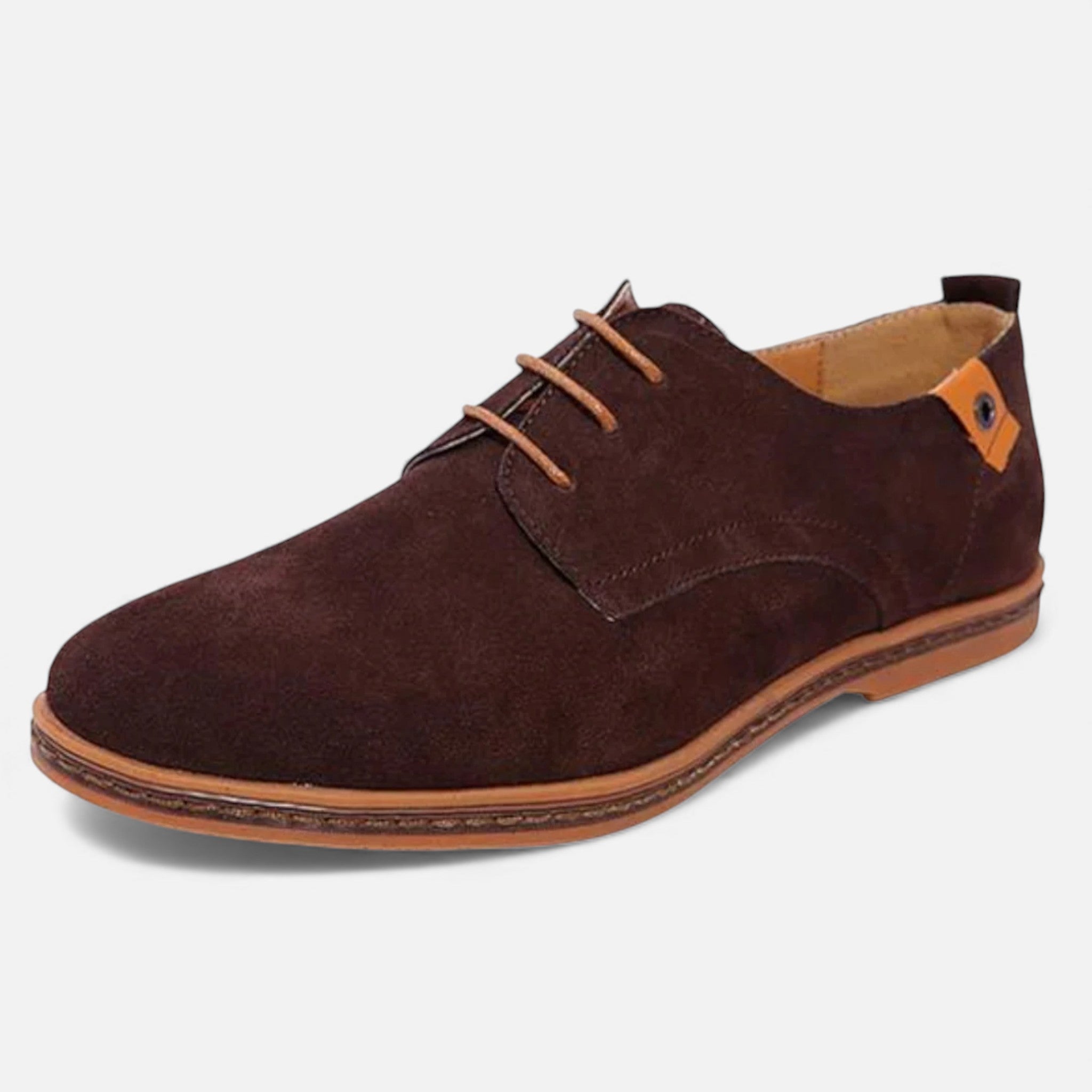 Milvaly | Mens Vegan Leather Derby Shoes Suede Finish