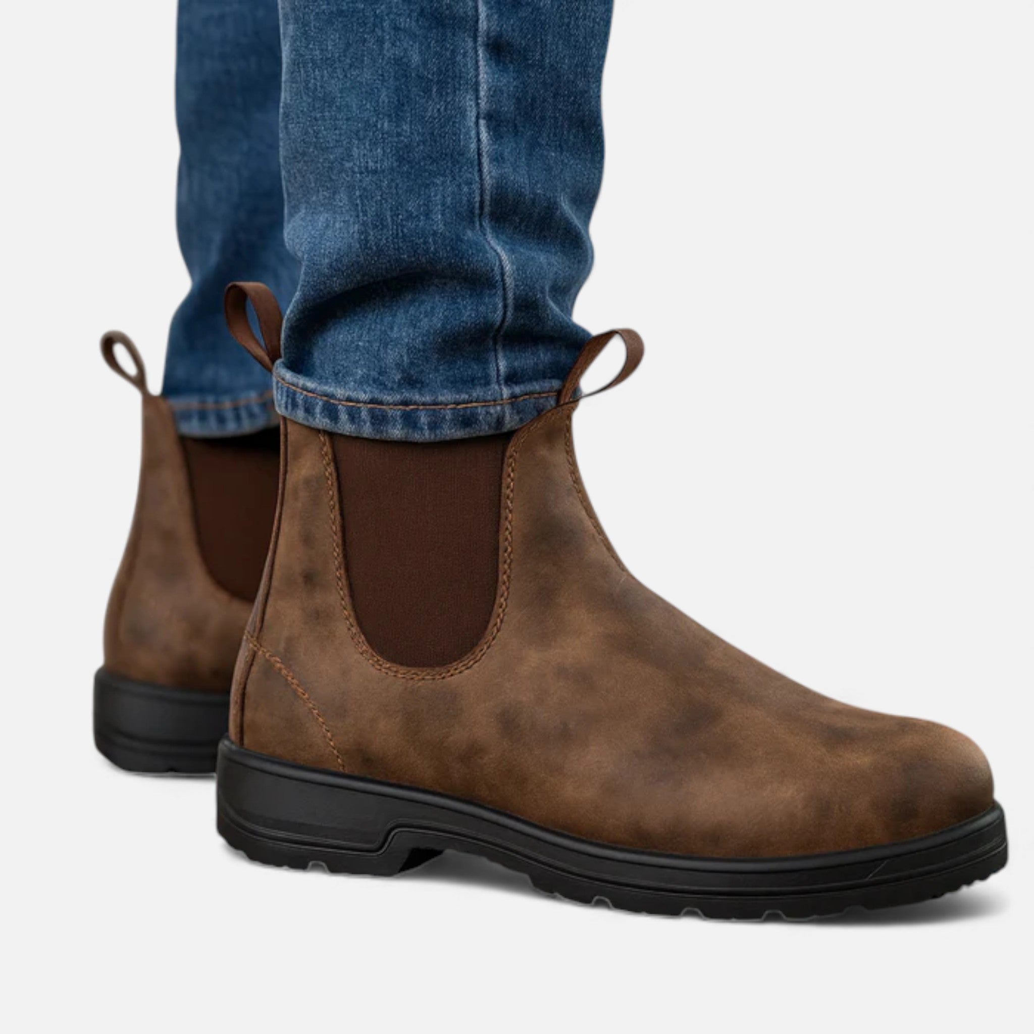 Milvaly | Mens Leather Chelsea Boots Waterproof