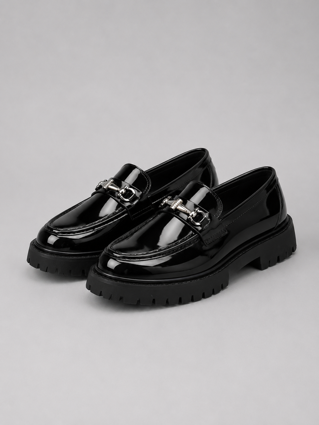 Men’s Chunky Sole Loafers – British Style Slip-On Shoes