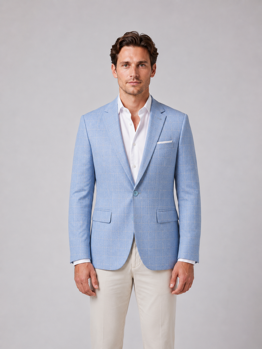 Men's Tailored Windowpane Blazer – Smart Tailored Jacket