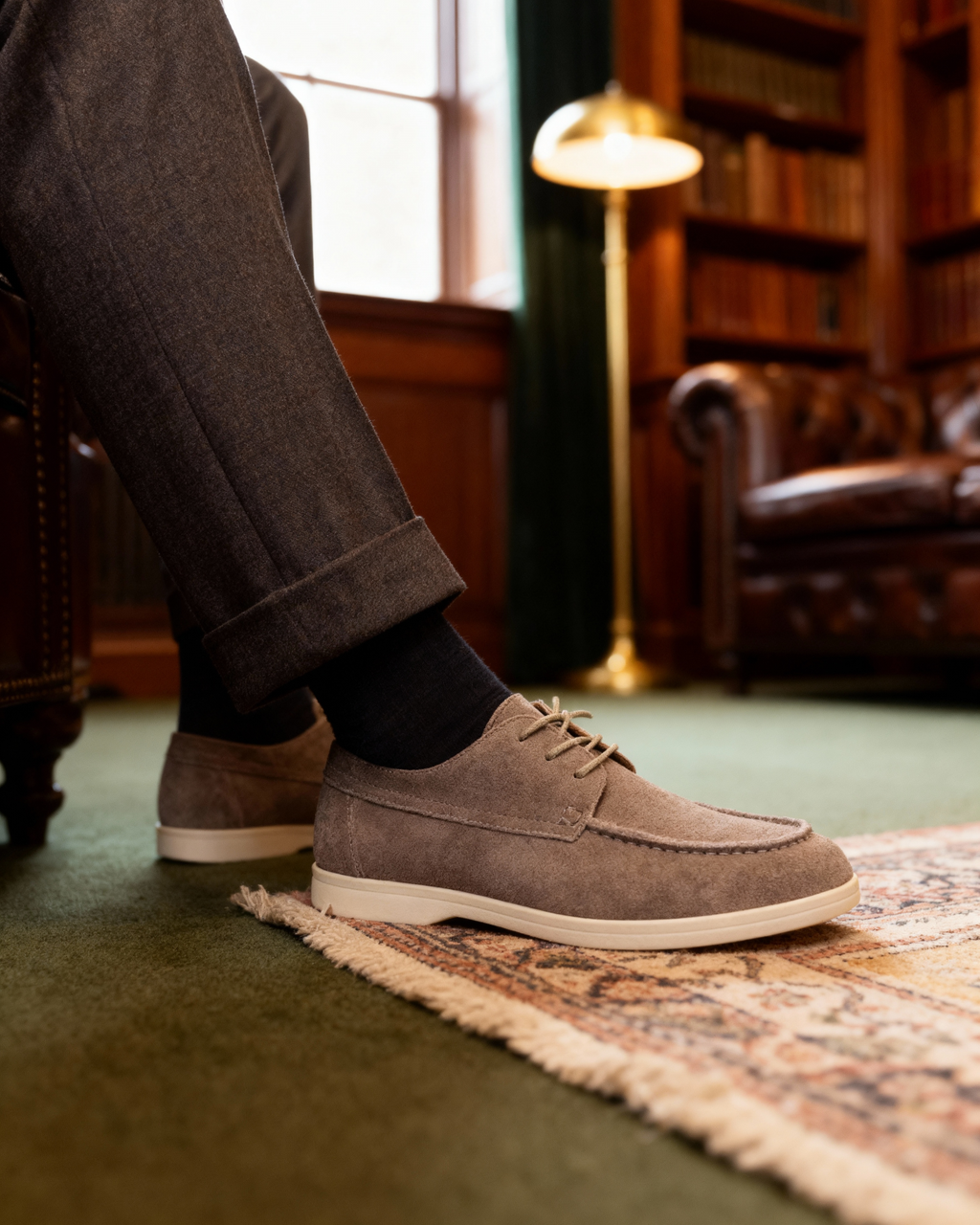 Luxury Suede Lace-Up Footwear