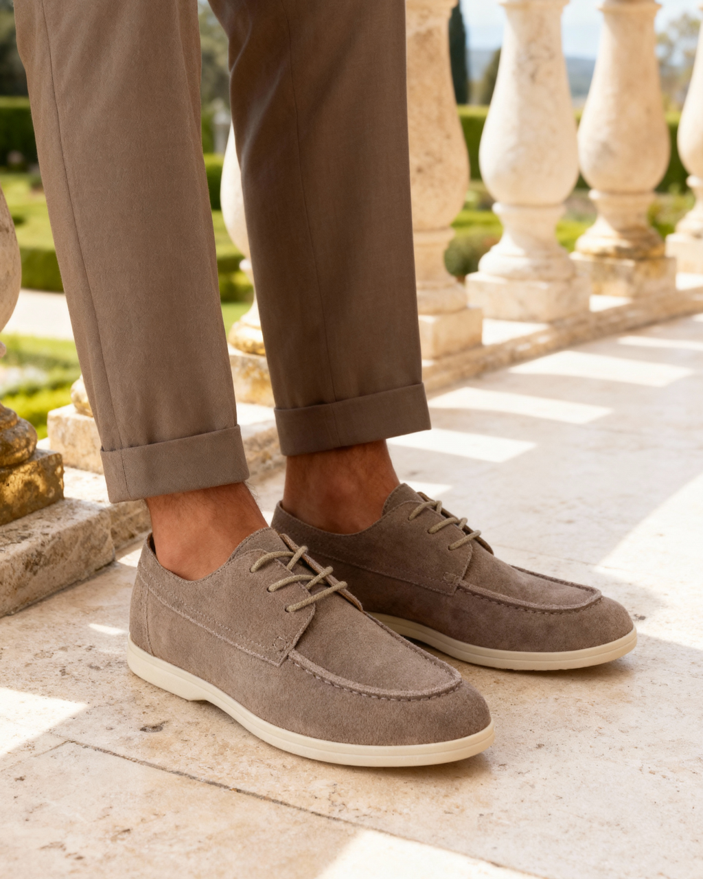 Luxury Suede Lace-Up Footwear