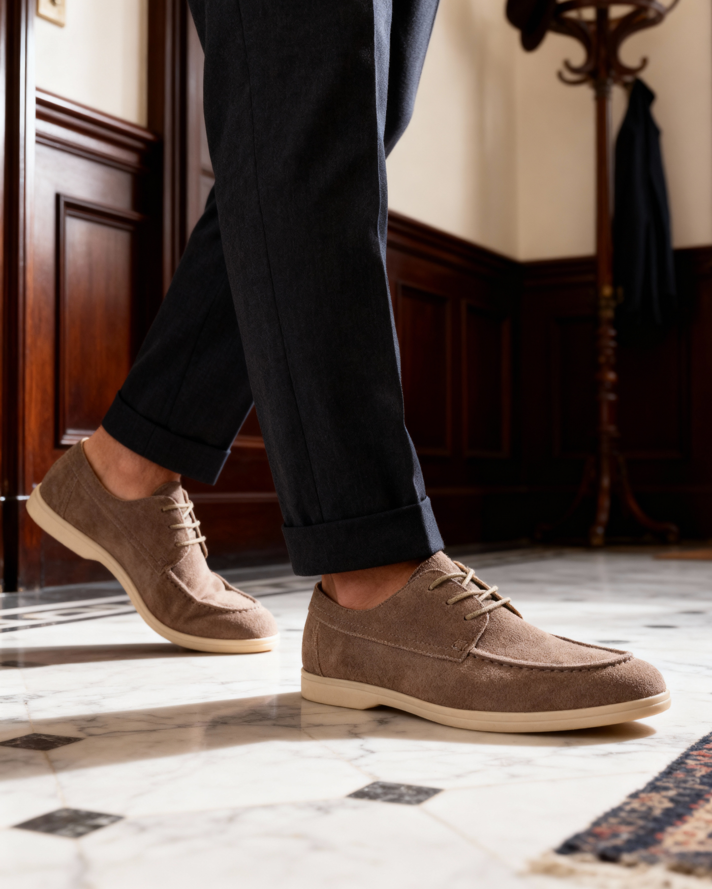 Luxury Suede Lace-Up Footwear