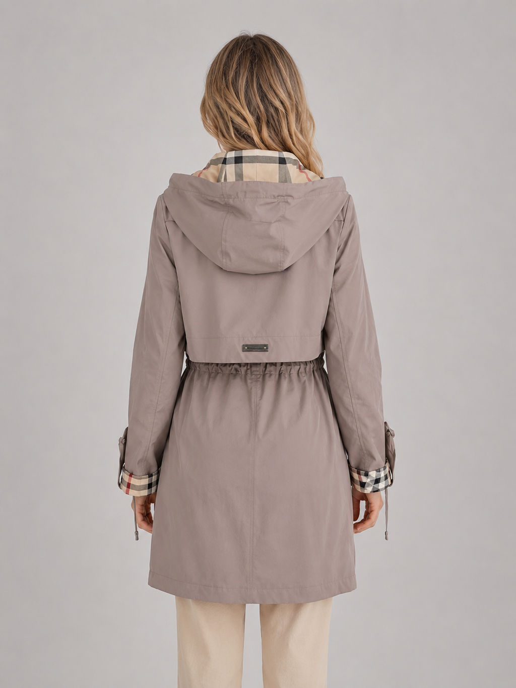 Women's Hooded Longline Parka Coat – Zip Up Lightweight Jacket