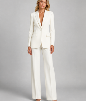 Women’s Tailored Blazer and Wide-Leg Trousers Set – Smart Occasion Style
