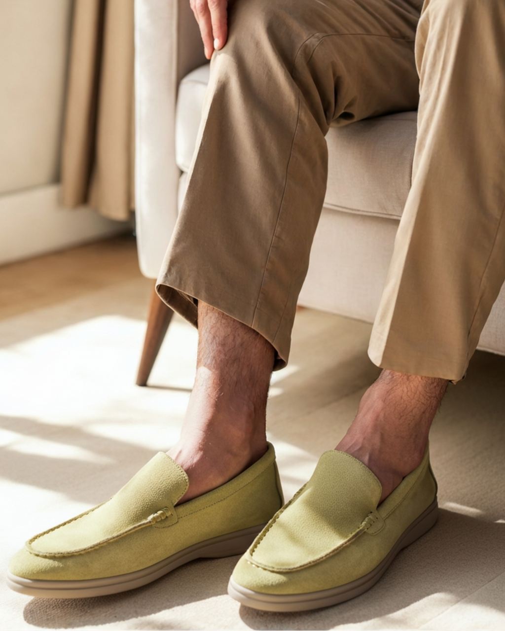 Classic Suede Loafers with an Elegant Touch