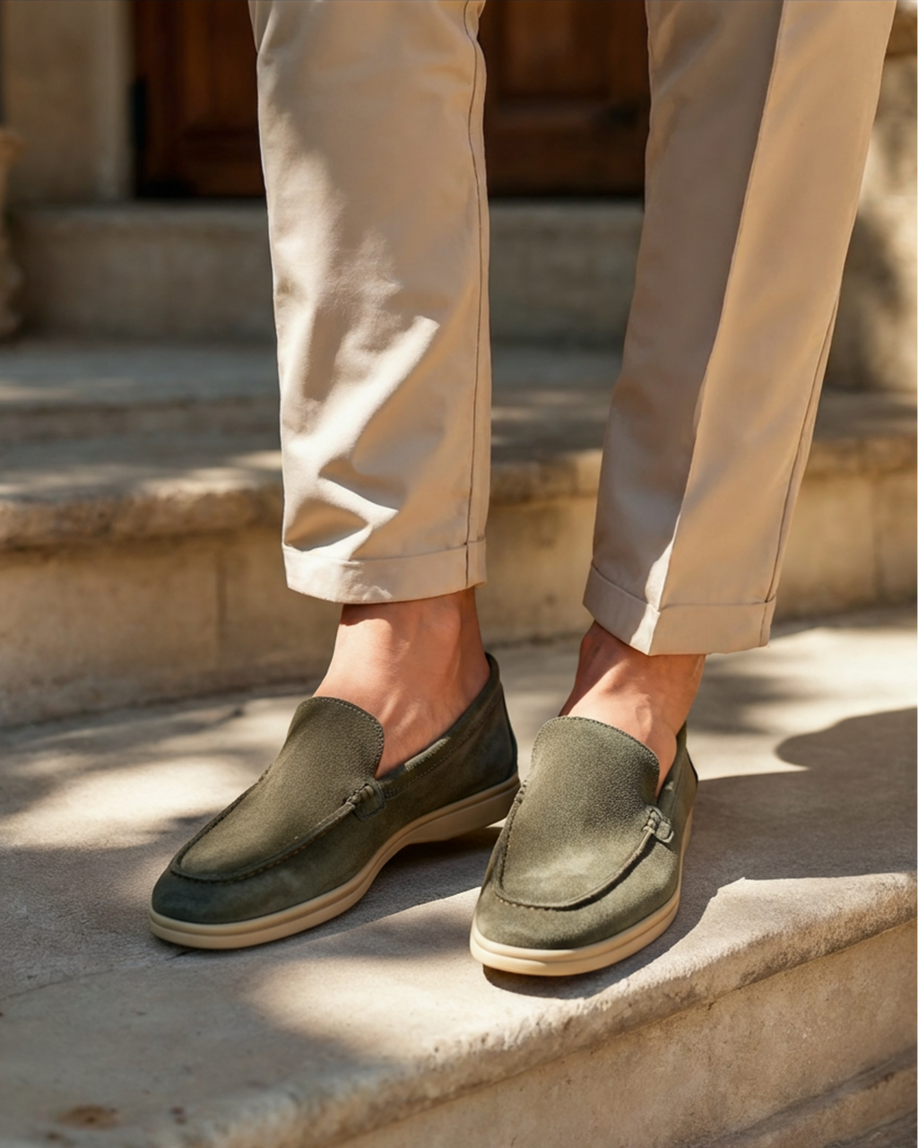 Classic Suede Loafers with an Elegant Touch