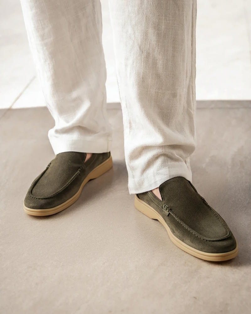 Classic Suede Loafers with an Elegant Touch