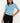 Easy To Admire V Neck 3/4 Sleeve Top Powder Blue