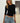 Easy To Admire V Neck 3/4 Sleeve Top Black